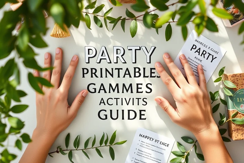 party printables games activities guide — Party Printables Games Activities Guide (the finished result)