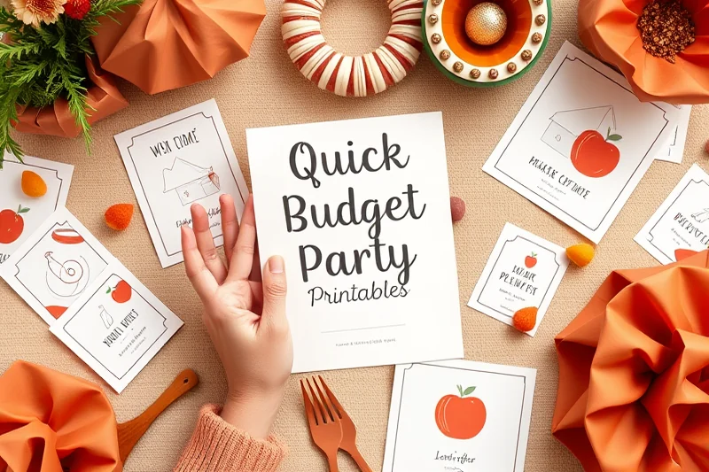 quick budget party printables — Quick Budget Party Printables (the finished result)