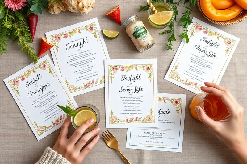 budget party printables food drinks — Budget Party Printables Food Drinks (the finished result)