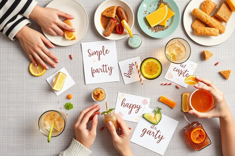 simple party printables food drinks — Simple Party Printables Food Drinks (the finished result)