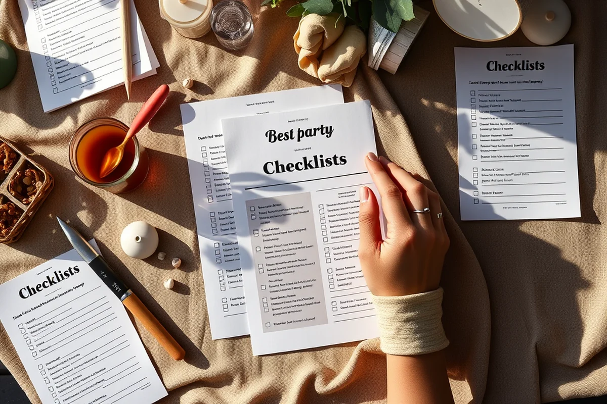 best party printables checklists — Best Party Printables Checklists (the finished result)