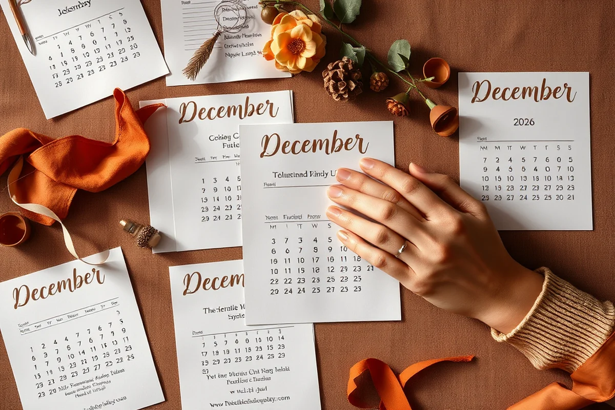 december 2026 calendar printable — December 2026 Calendar Printable (the finished result)