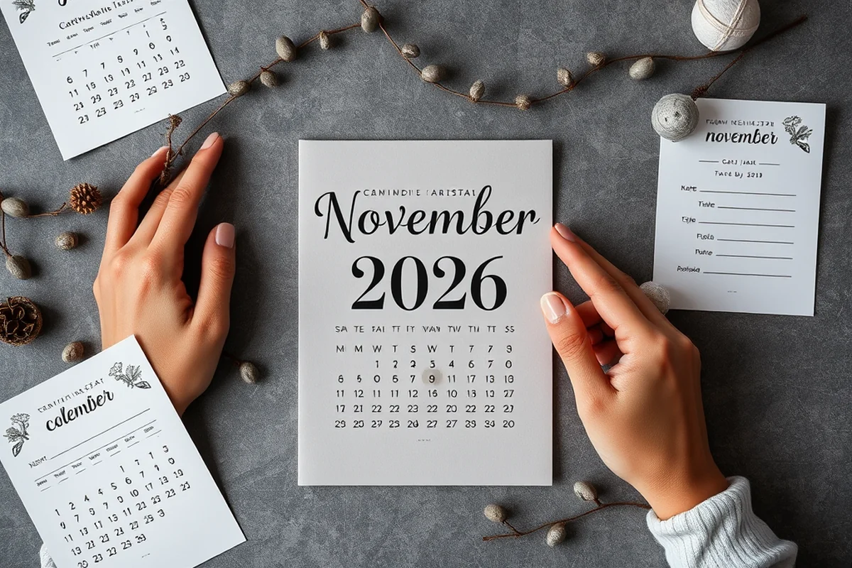 november 2026 calendar printable — November 2026 Calendar Printable (the finished result)