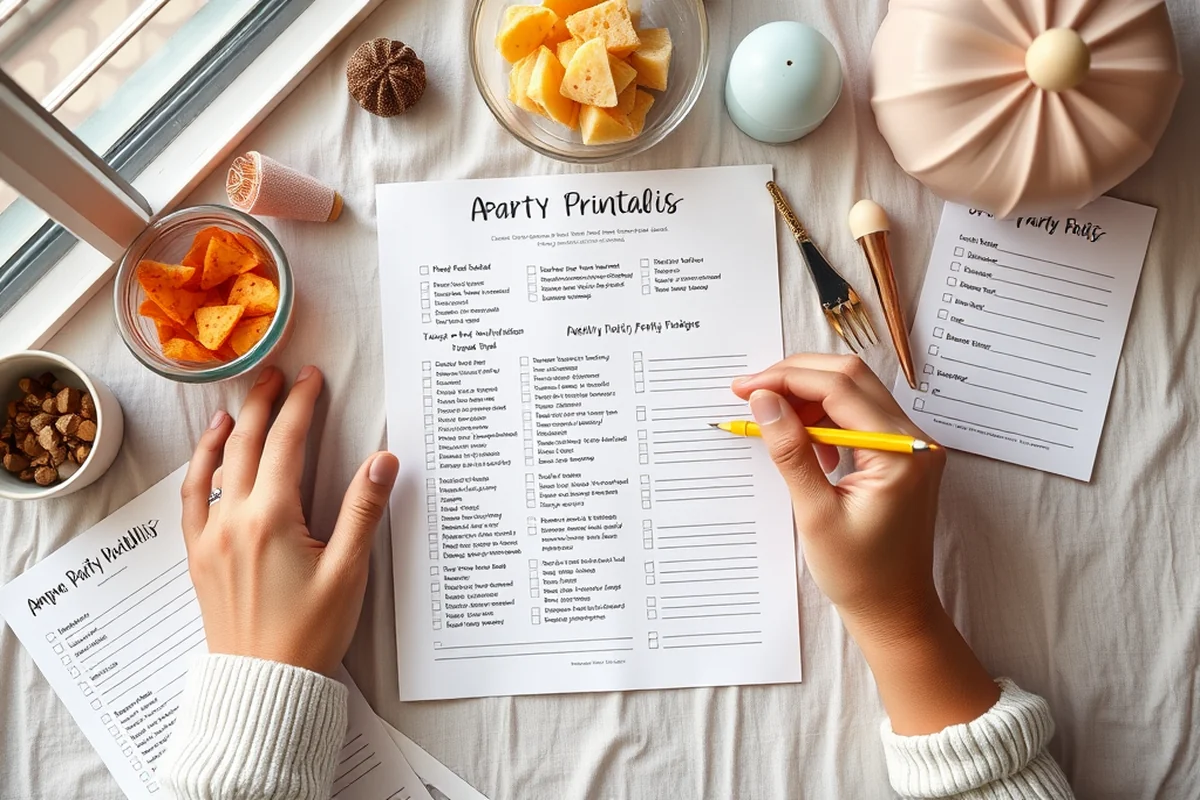 simple party printables checklists — Simple Party Printables Checklists (the finished result)