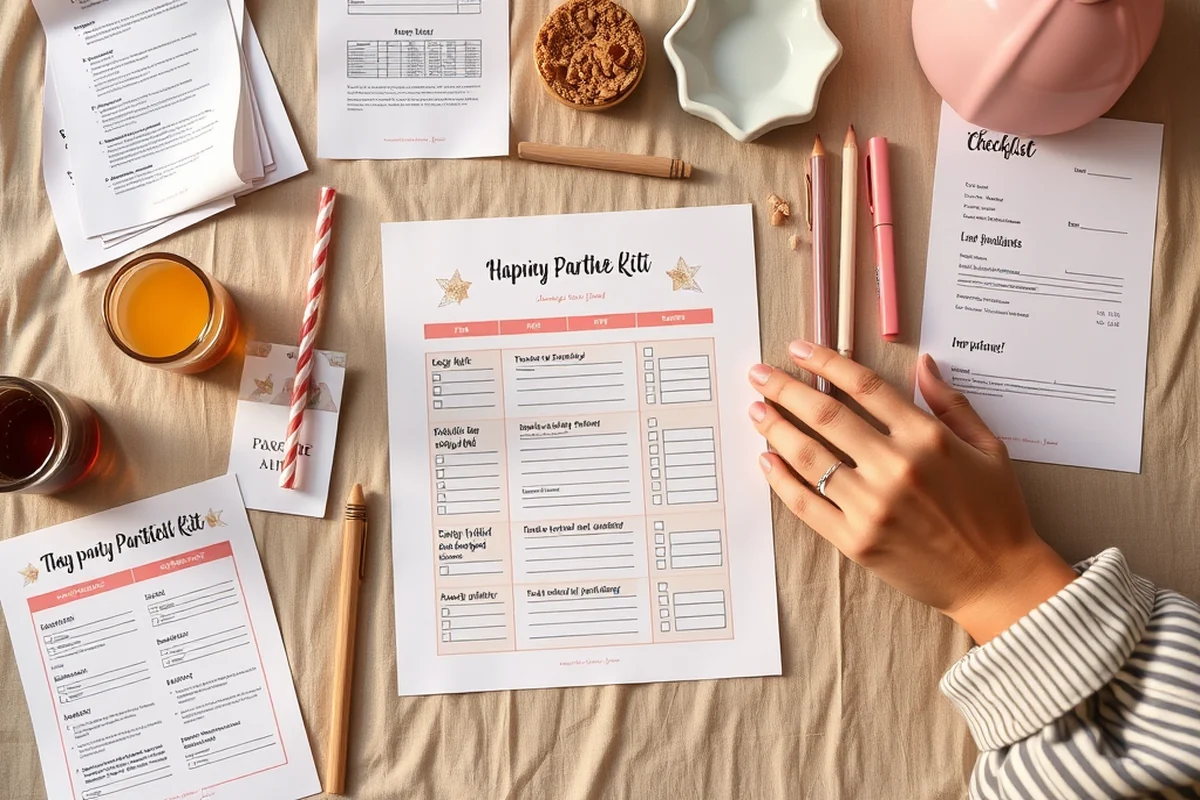 easy party printables planning checklists timelines — Easy Party Printables Planning Checklists Timelines (the finished result)