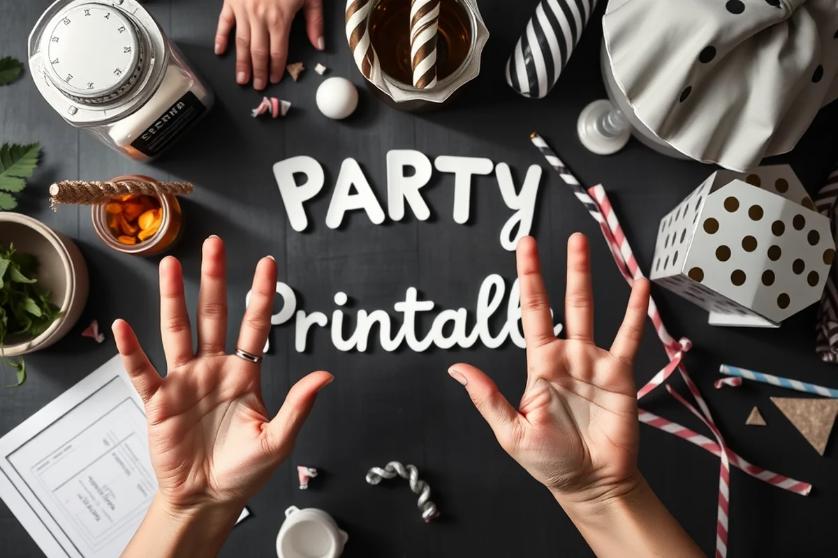 party printables budget for beginners — Party Printables Budget For Beginners (the finished result)