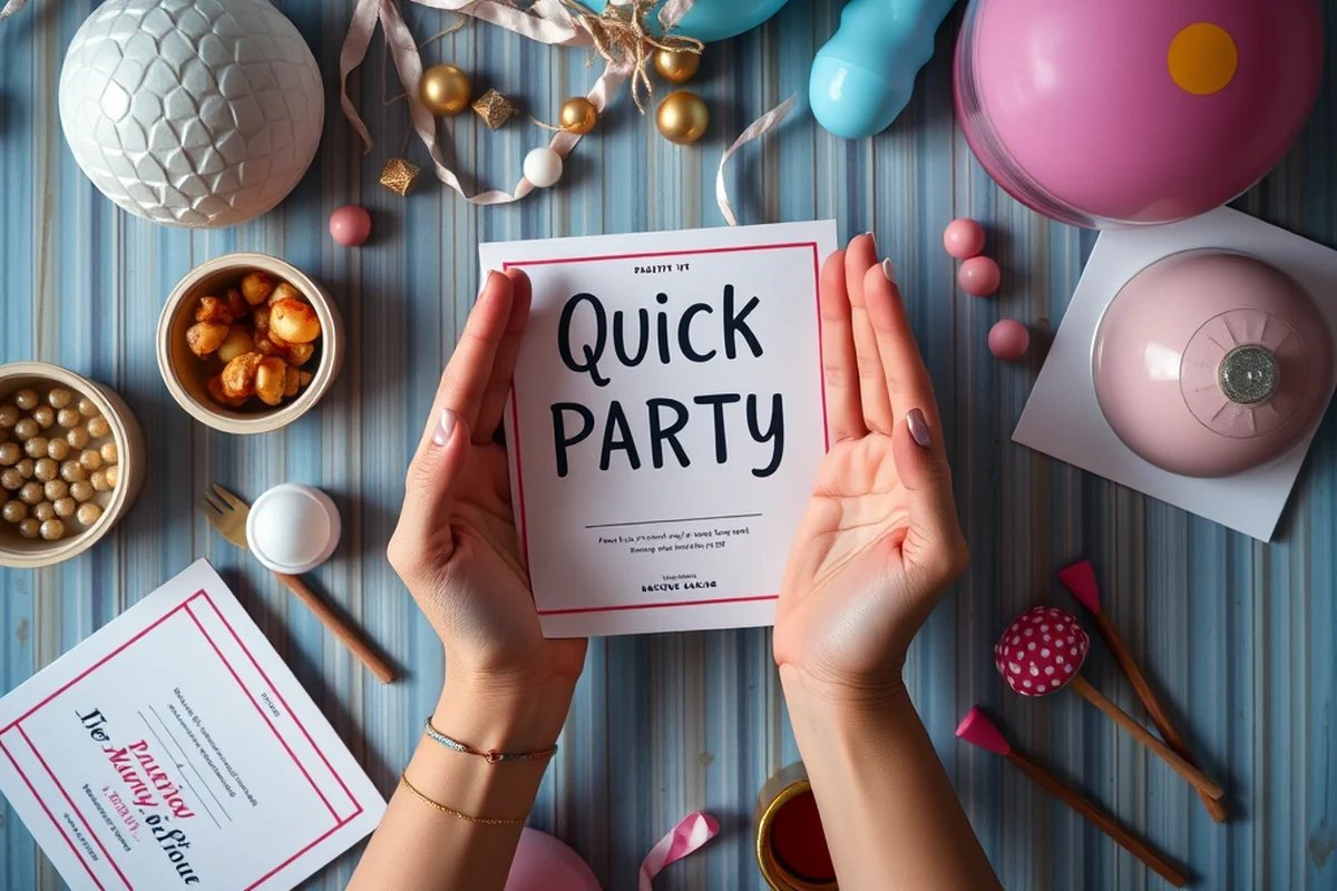 quick party printables invitations — Quick Party Printables Invitations (the finished result)