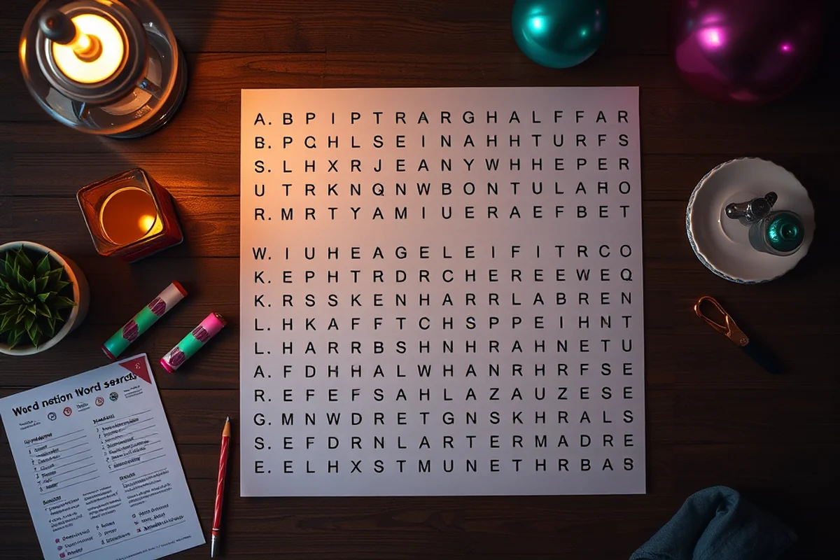 word search printable free β Word Search Printable Free (the finished result)